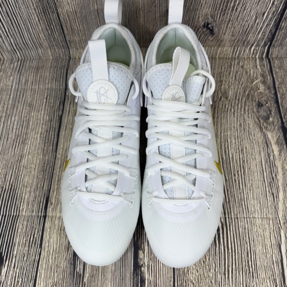 Nike Huarache 9 Elite Low LAX SE Lacrosse White/Gold Mens sizes FD0089-100 - Picture 5 of 8